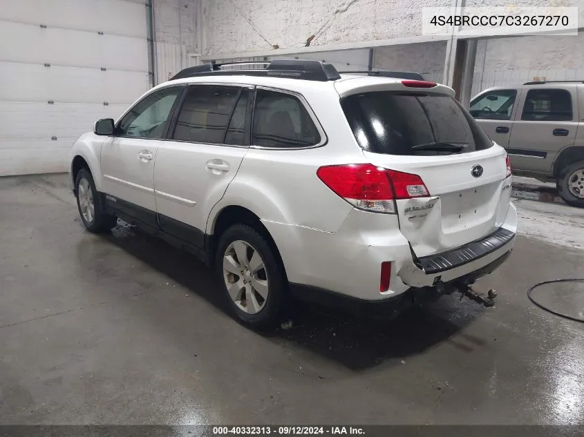 4S4BRCCC7C3267270 2012 Subaru Outback 2.5I Premium