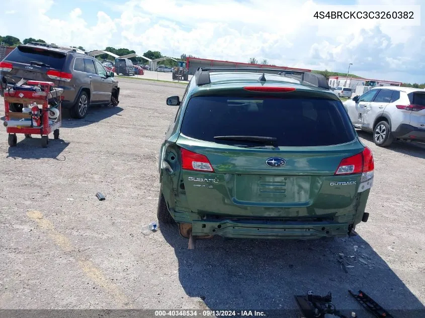 4S4BRCKC3C3260382 2012 Subaru Outback 2.5I Limited