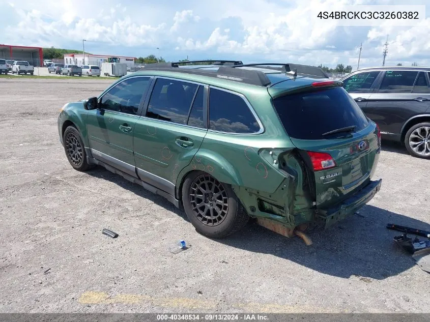 4S4BRCKC3C3260382 2012 Subaru Outback 2.5I Limited