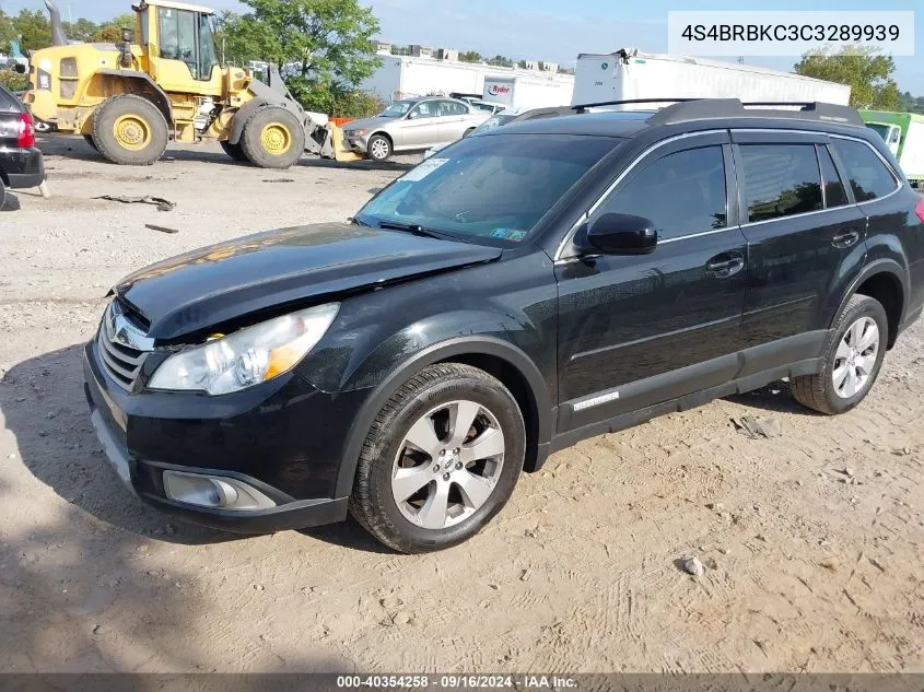 2012 Subaru Outback 2.5I Limited VIN: 4S4BRBKC3C3289939 Lot: 40354258