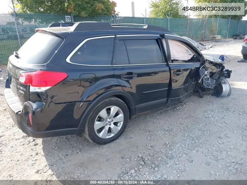 4S4BRBKC3C3289939 2012 Subaru Outback 2.5I Limited