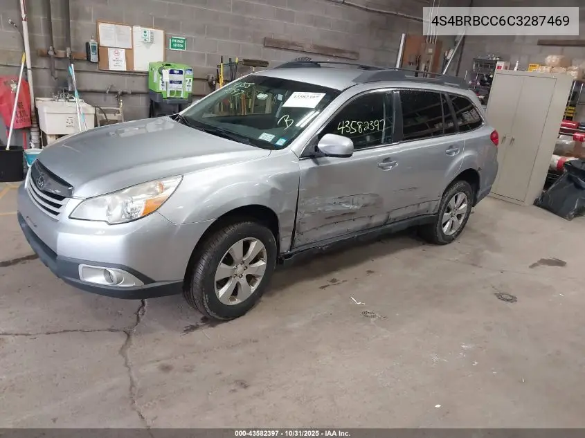 4S4BRBCC6C3287469 2012 Subaru Outback 2.5I Premium