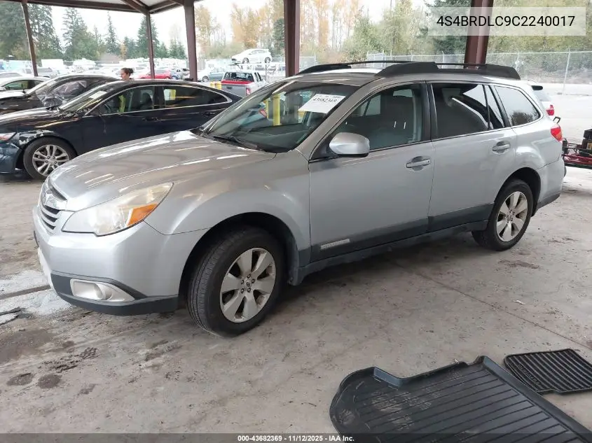 4S4BRDLC9C2240017 2012 Subaru Outback 3.6R Limited