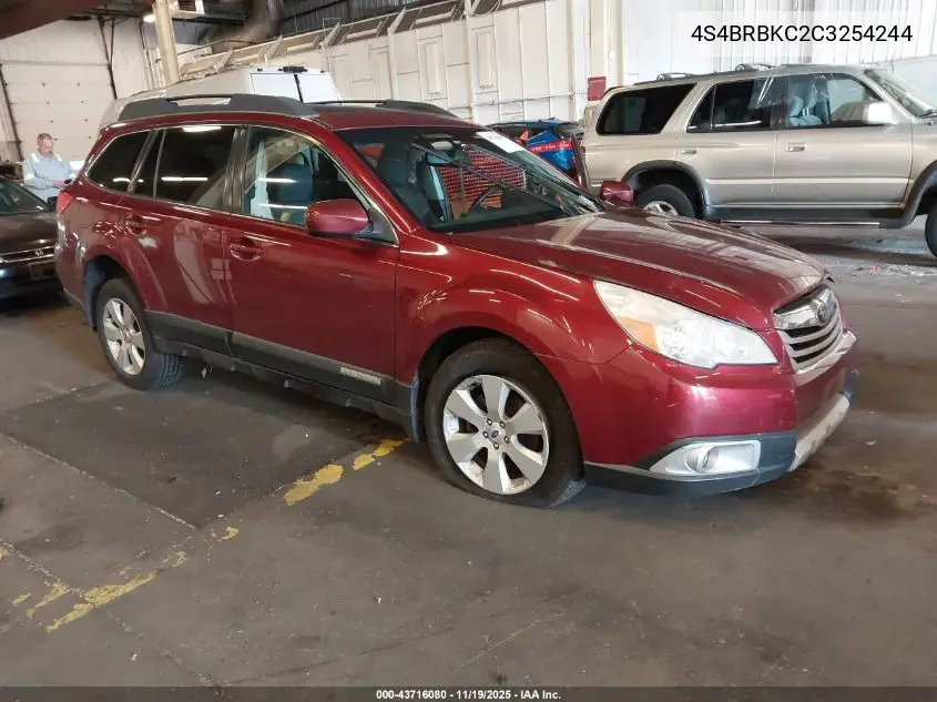 4S4BRBKC2C3254244 2012 Subaru Outback 2.5I Limited