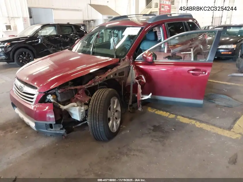 4S4BRBKC2C3254244 2012 Subaru Outback 2.5I Limited