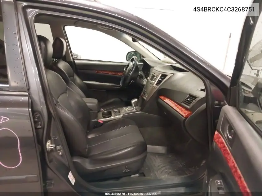 4S4BRCKC4C3268751 2012 Subaru Outback 2.5I Limited