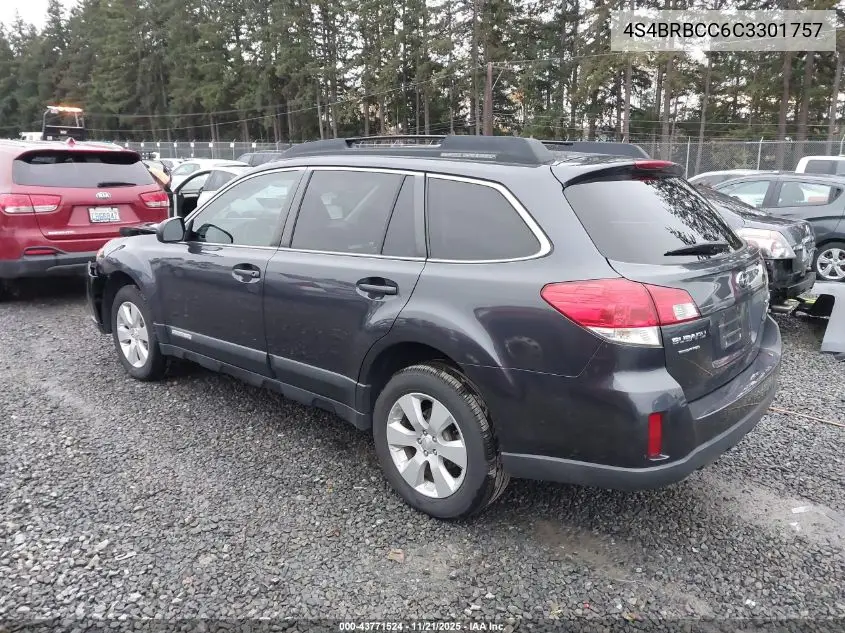 4S4BRBCC6C3301757 2012 Subaru Outback 2.5I Premium