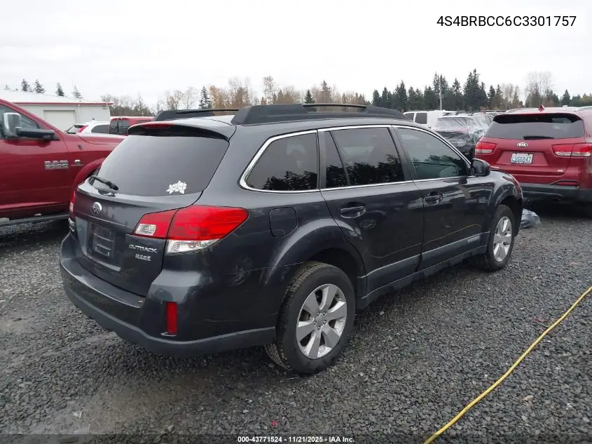 4S4BRBCC6C3301757 2012 Subaru Outback 2.5I Premium