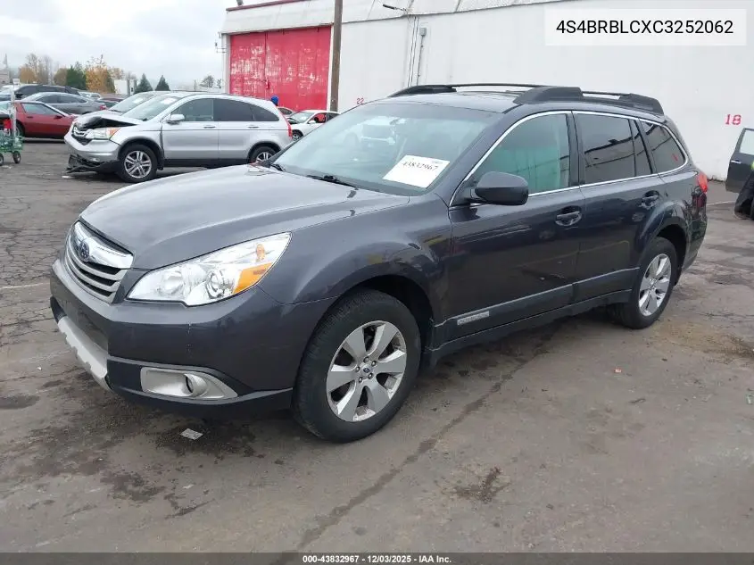 4S4BRBLCXC3252062 2012 Subaru Outback 2.5I Limited