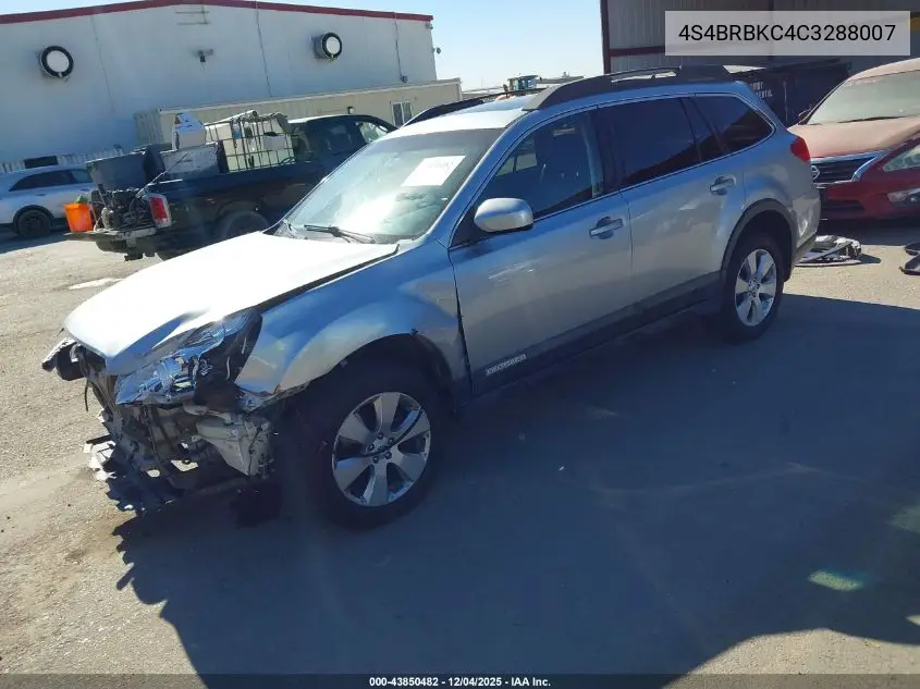 4S4BRBKC4C3288007 2012 Subaru Outback 2.5I Limited