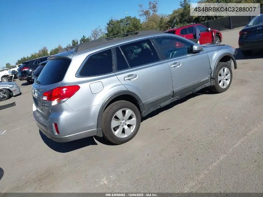 4S4BRBKC4C3288007 2012 Subaru Outback 2.5I Limited