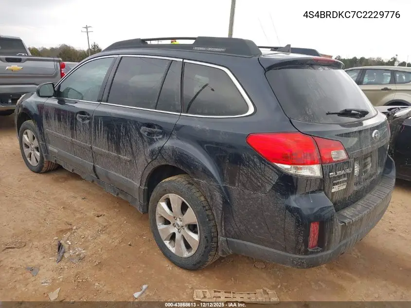 4S4BRDKC7C2229776 2012 Subaru Outback 3.6R Limited