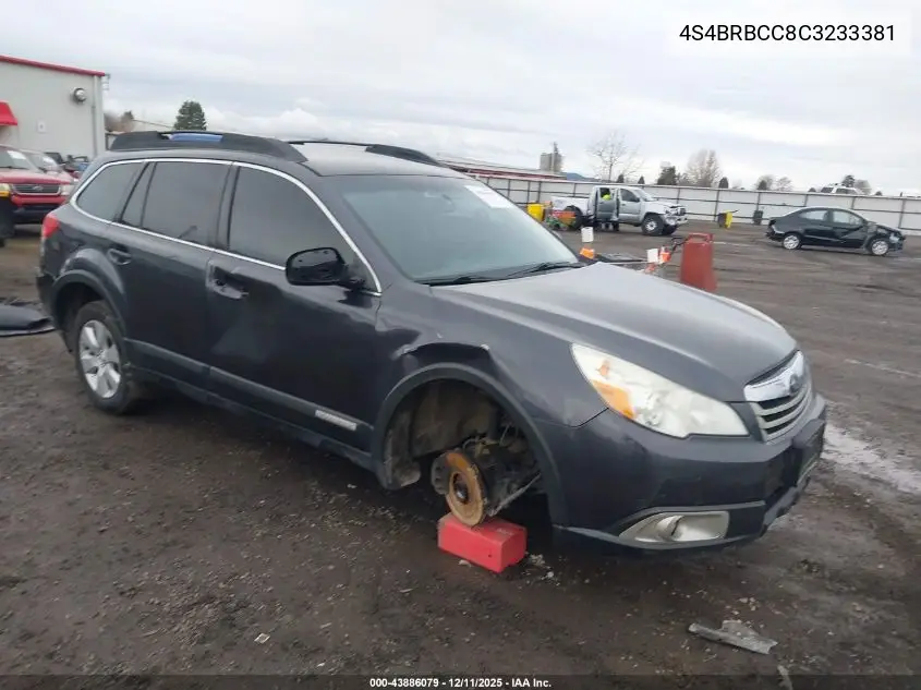4S4BRBCC8C3233381 2012 Subaru Outback 2.5I Premium