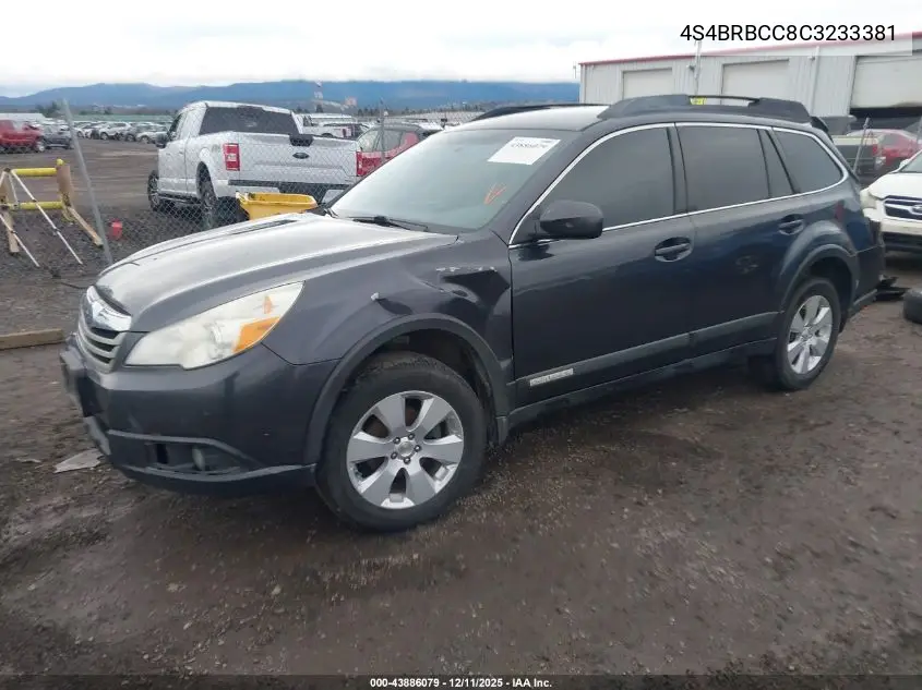 4S4BRBCC8C3233381 2012 Subaru Outback 2.5I Premium