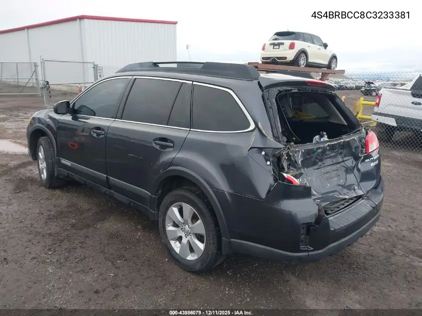 4S4BRBCC8C3233381 2012 Subaru Outback 2.5I Premium