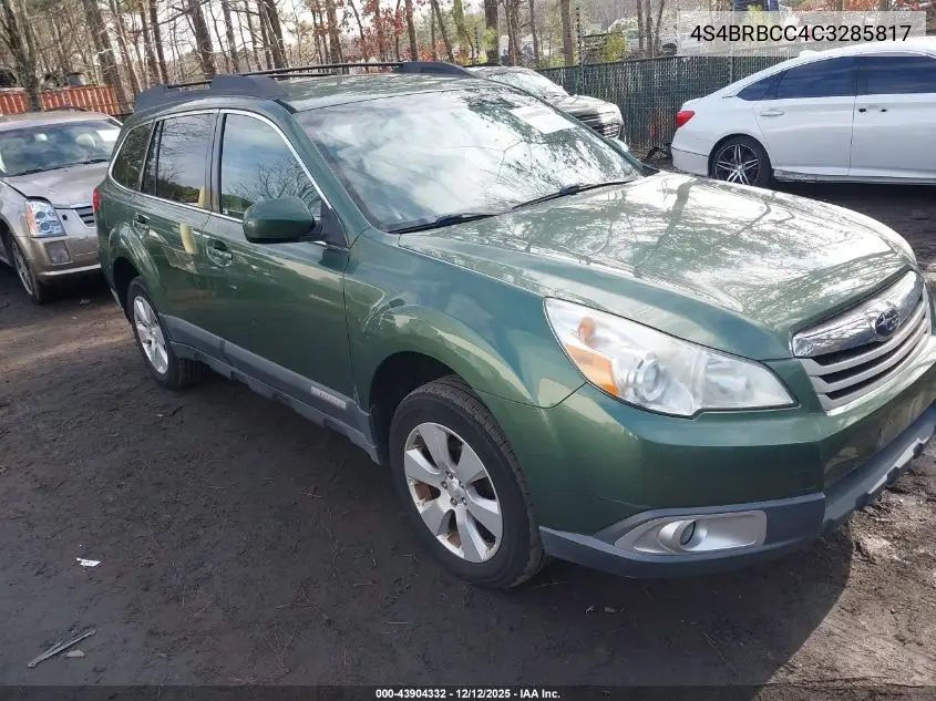 4S4BRBCC4C3285817 2012 Subaru Outback 2.5I Premium