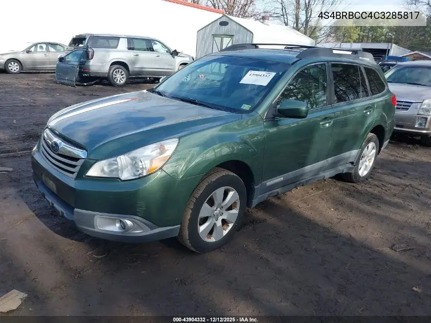 4S4BRBCC4C3285817 2012 Subaru Outback 2.5I Premium