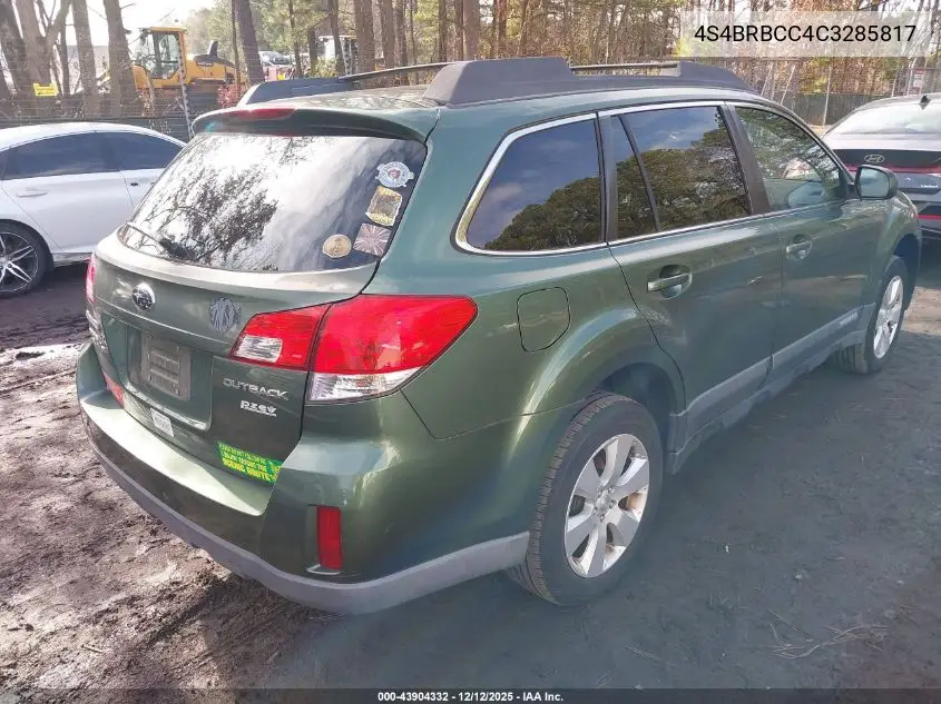 4S4BRBCC4C3285817 2012 Subaru Outback 2.5I Premium