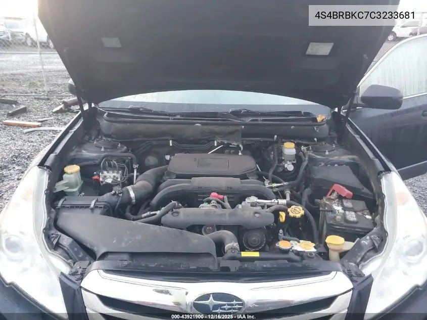 4S4BRBKC7C3233681 2012 Subaru Outback 2.5I Limited