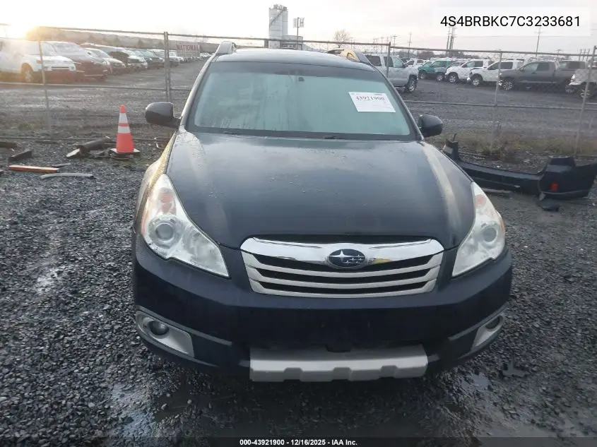 4S4BRBKC7C3233681 2012 Subaru Outback 2.5I Limited