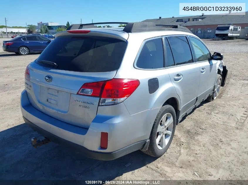 2013 Subaru Outback 2.5I Premium VIN: 4S4BRGGC1D3233960 Lot: 12039170