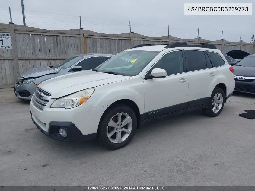 2013 Subaru Outback VIN: 4S4BRGBC0D3239773 Lot: 12061562