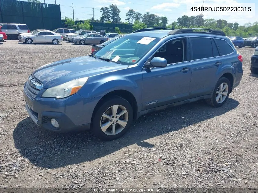 4S4BRDJC5D2230315 2013 Subaru Outback 3.6R Limited