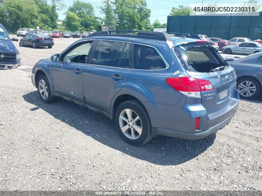 4S4BRDJC5D2230315 2013 Subaru Outback 3.6R Limited