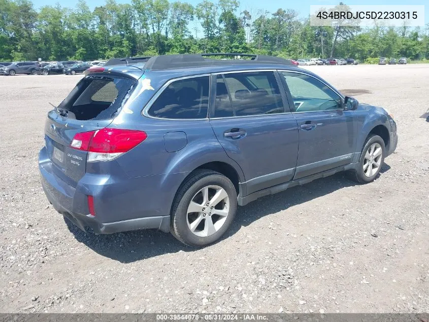 4S4BRDJC5D2230315 2013 Subaru Outback 3.6R Limited