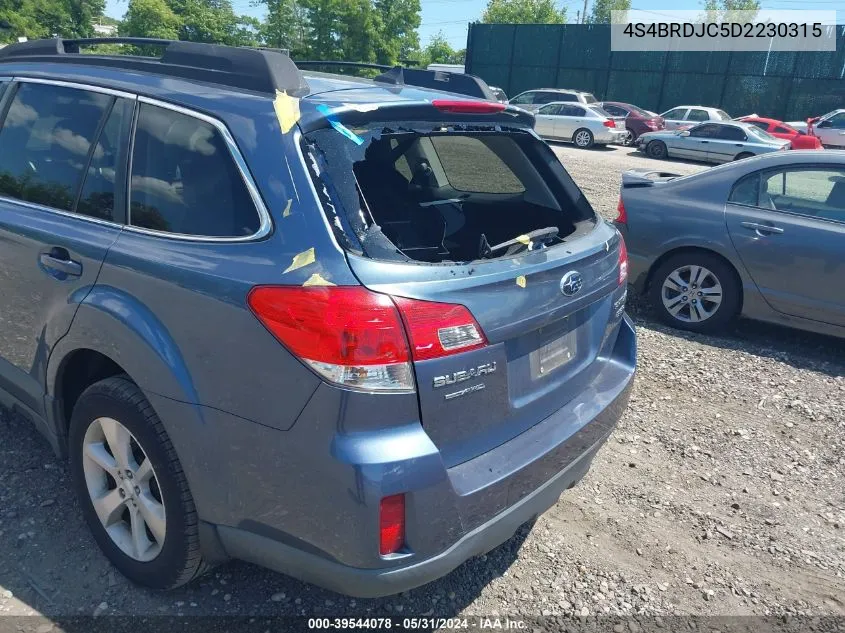 2013 Subaru Outback 3.6R Limited VIN: 4S4BRDJC5D2230315 Lot: 40375917