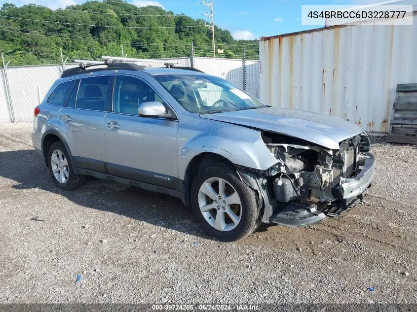 2013 Subaru Outback 2.5I Premium VIN: 4S4BRBCC6D3228777 Lot: 39724205