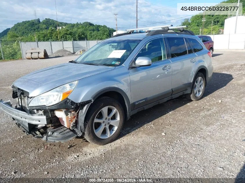 2013 Subaru Outback 2.5I Premium VIN: 4S4BRBCC6D3228777 Lot: 39724205