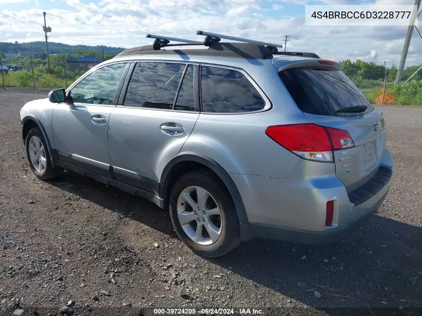 2013 Subaru Outback 2.5I Premium VIN: 4S4BRBCC6D3228777 Lot: 39724205