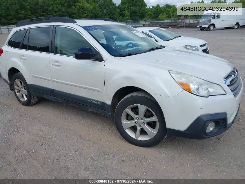 2013 Subaru Outback 2.5I Premium VIN: 4S4BRCCC4D3204399 Lot: 39840102