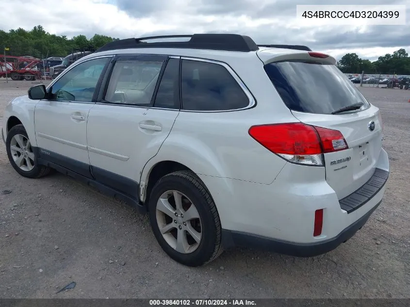 2013 Subaru Outback 2.5I Premium VIN: 4S4BRCCC4D3204399 Lot: 39840102