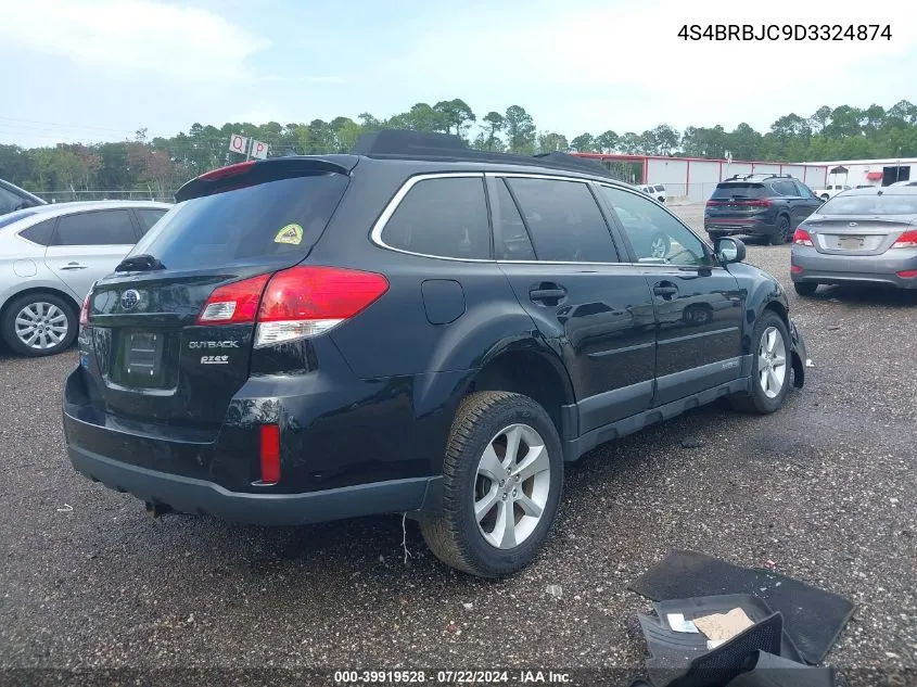 2013 Subaru Outback 2.5I Limited VIN: 4S4BRBJC9D3324874 Lot: 39919528