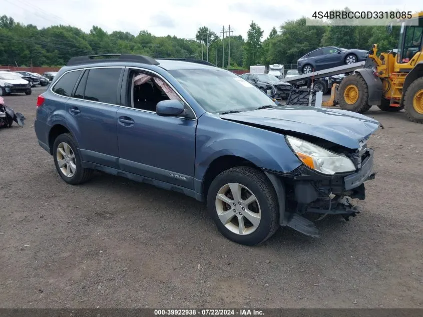 2013 Subaru Outback 2.5I Premium VIN: 4S4BRBCC0D3318085 Lot: 39922938