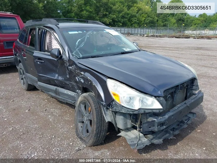 2013 Subaru Outback 2.5I Limited VIN: 4S4BRBKC6D3305651 Lot: 39937368