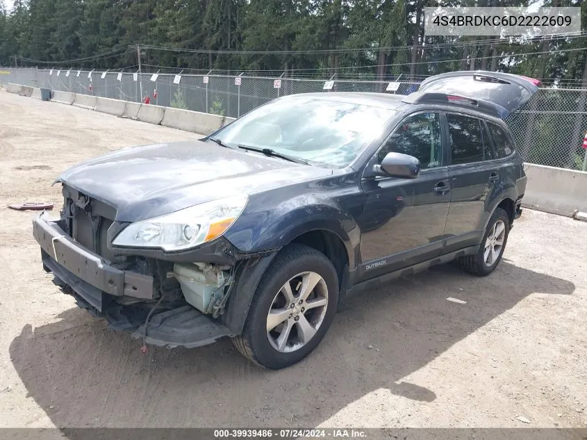 2013 Subaru Outback 3.6R Limited VIN: 4S4BRDKC6D2222609 Lot: 39939486