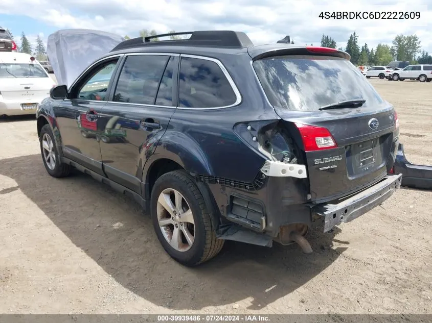 2013 Subaru Outback 3.6R Limited VIN: 4S4BRDKC6D2222609 Lot: 39939486