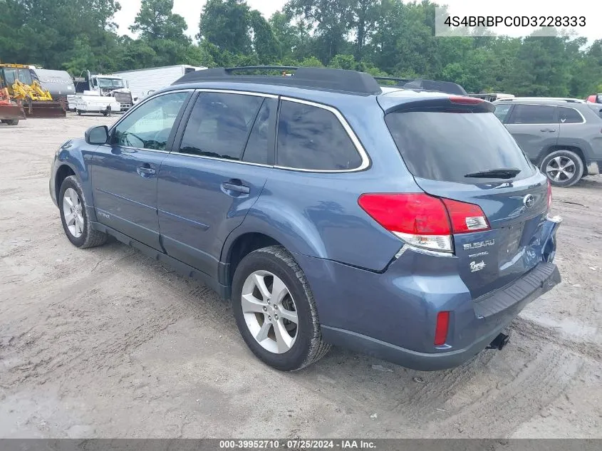 2013 Subaru Outback 2.5I Limited VIN: 4S4BRBPC0D3228333 Lot: 39952710