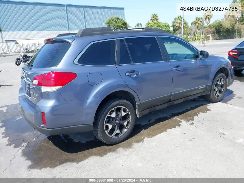 4S4BRBAC7D3274735 2013 Subaru Outback 2.5I