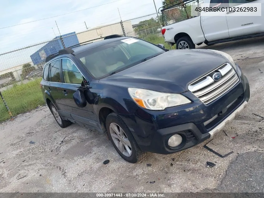 2013 Subaru Outback 2.5I Limited VIN: 4S4BRBKC1D3262983 Lot: 39971443