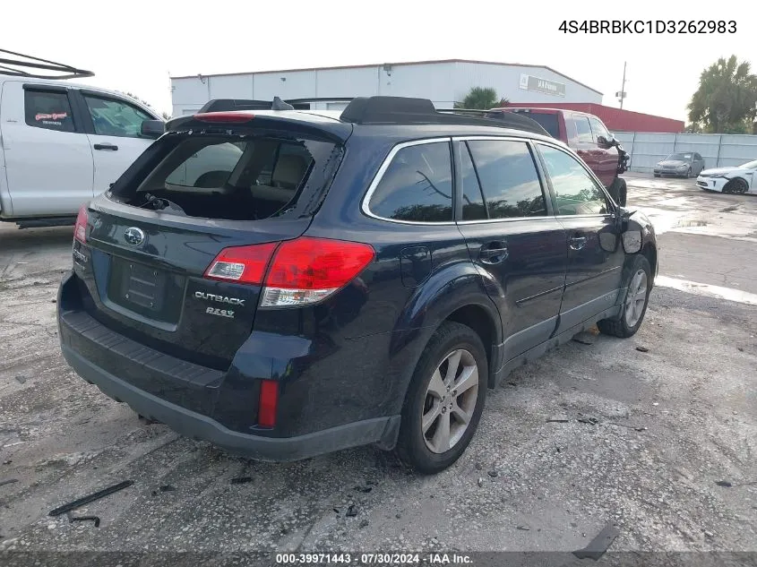 2013 Subaru Outback 2.5I Limited VIN: 4S4BRBKC1D3262983 Lot: 39971443