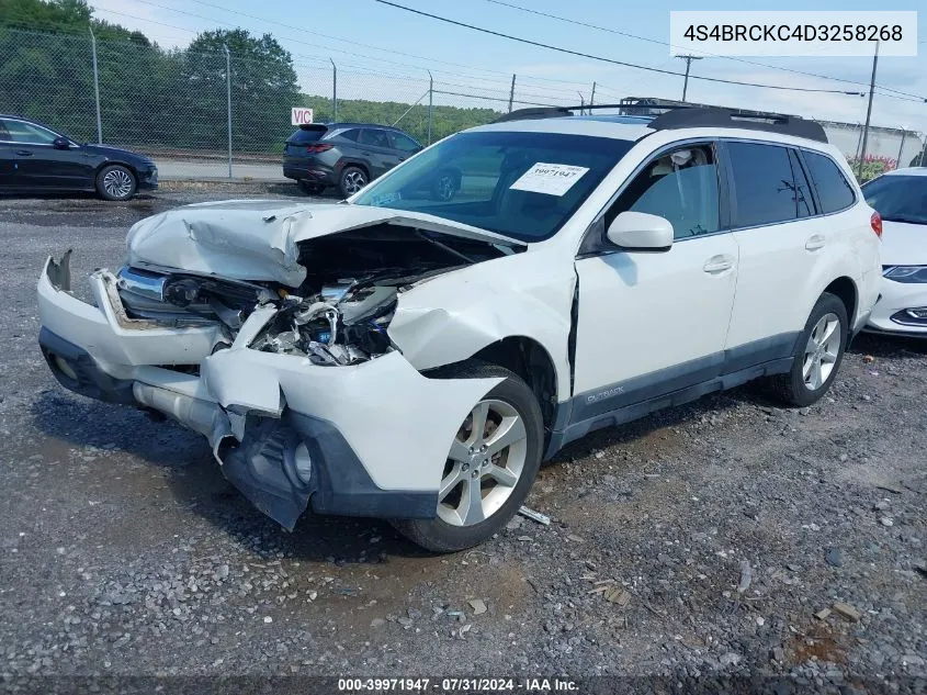 2013 Subaru Outback 2.5I Limited VIN: 4S4BRCKC4D3258268 Lot: 39971947