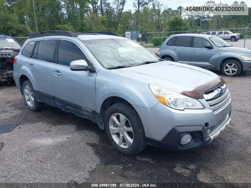 2013 Subaru Outback 3.6R Limited VIN: 4S4BRDKC4D2320005 Lot: 39981299