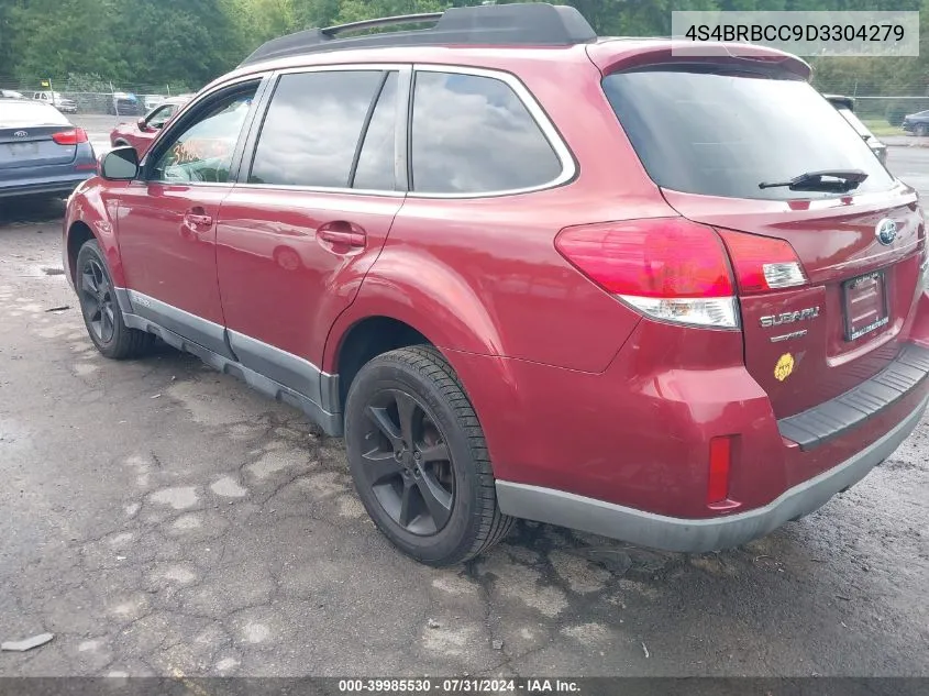 2013 Subaru Outback 2.5I Premium VIN: 4S4BRBCC9D3304279 Lot: 39985530