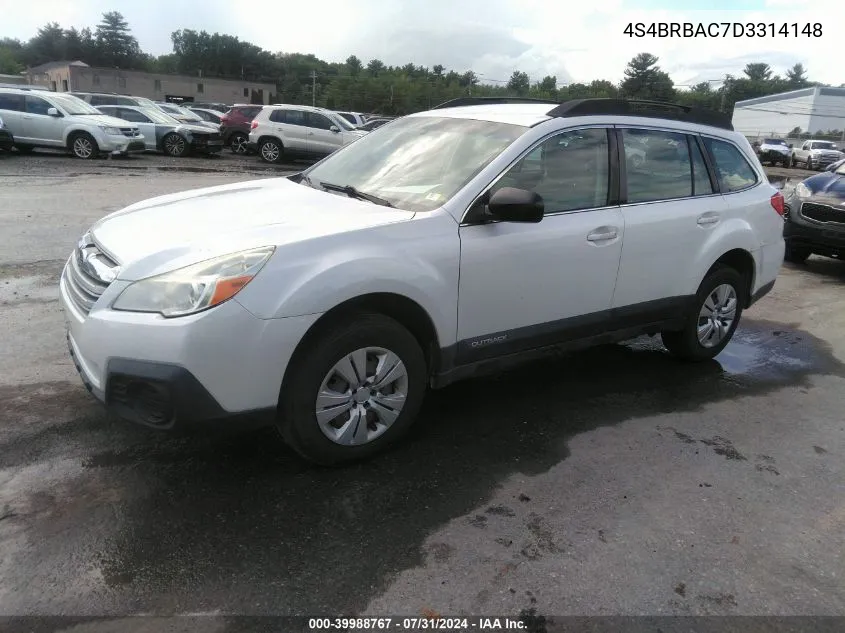 4S4BRBAC7D3314148 2013 Subaru Outback 2.5I