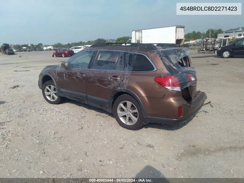 2013 Subaru Outback 3.6R Limited VIN: 4S4BRDLC8D2271423 Lot: 40003444