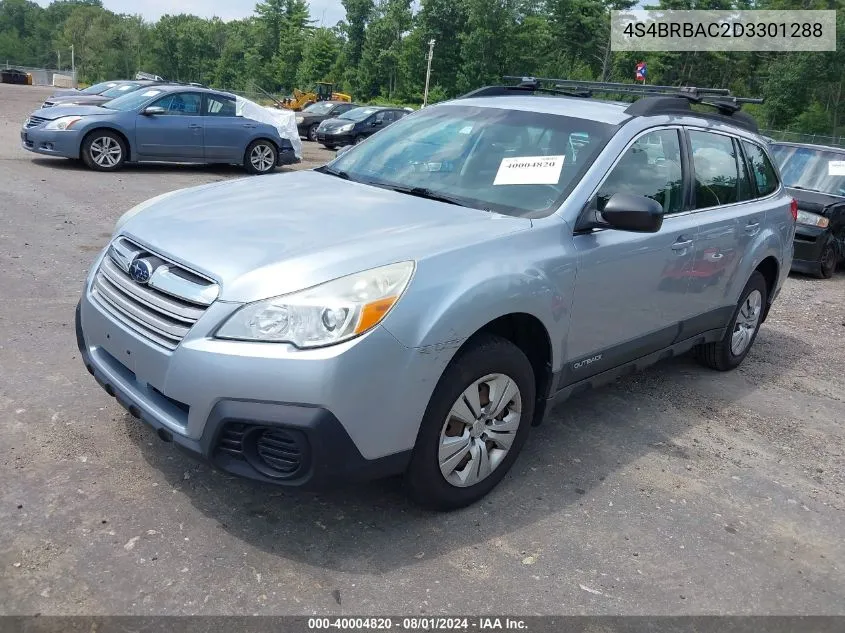 2013 Subaru Outback 2.5I VIN: 4S4BRBAC2D3301288 Lot: 40004820